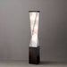 Floor Lamp Torque Accent 1 Lamp Ebony Silver String Shade Steel/Wood