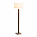 Floor Lamp Tambo 1 Lamp Dark Walnut/Weathered Brass White Linen Wood