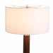 Floor Lamp Tambo 1 Lamp Dark Walnut/Weathered Brass White Linen Wood