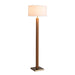 Floor Lamp Tambo 1 Lamp Natural Ash/Weathered Brass White Linen Wood