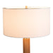 Floor Lamp Tambo 1 Lamp Natural Ash/Weathered Brass White Linen Wood