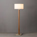 Floor Lamp Tambo 1 Lamp Natural Ash/Weathered Brass White Linen Wood