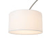 Floor Lamp Palos Verdes Arc 1 Lamp Brushed Nickel/Dark Brown White Linen Steel/Wood