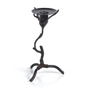 Candle Holder Brunel Twig 8 Inch Dark Brown Wrought Iron