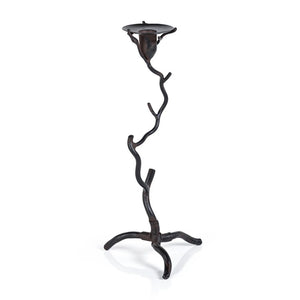 Candle Holder Brunel Twig 14 Inch Dark Brown Wrought Iron