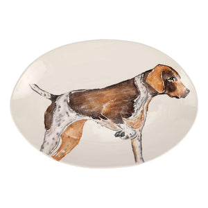 Serving Bowl Cacciatore Pointer Shallow Oval