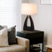 Table Lamp Trina Jim Mcdonald 1 Lamp Ebony/Weathered Brass White Linen Wood/Steel