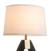Table Lamp Trina Jim Mcdonald 1 Lamp Ebony/Weathered Brass White Linen Wood/Steel