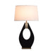 Table Lamp Pearson Jim Mcdonald 1 Lamp Ebony/Weathered Brass Linen Wood