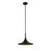 Pendant Lodi Large 1 Lamp Matte Black/Walnut Metal