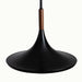 Pendant Lodi Large 1 Lamp Matte Black/Walnut Metal