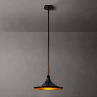Product Image: Pendant Lodi Large 1 Lamp Matte Black/Walnut Metal