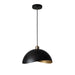 Pendant Luna Bella Large 1 Lamp Weathered Brass/Matte Black Metal