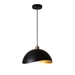 Pendant Luna Bella Large 1 Lamp Weathered Brass/Matte Black Metal