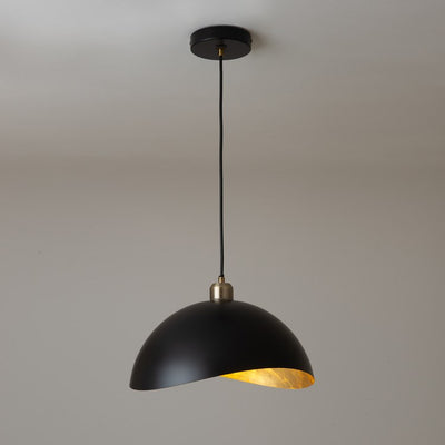 Product Image: Pendant Luna Bella Large 1 Lamp Weathered Brass/Matte Black Metal