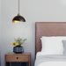 Pendant Luna Bella Small 1 Lamp Weathered Brass/Matte Black Metal