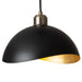 Pendant Luna Bella Small 1 Lamp Weathered Brass/Matte Black Metal
