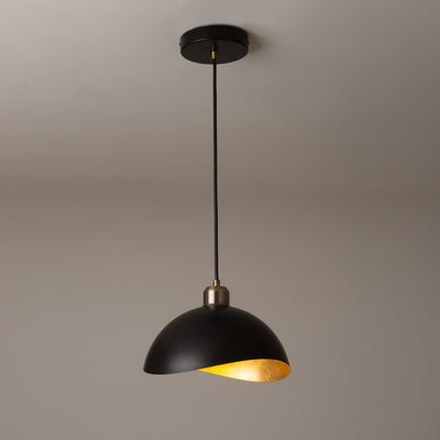 Product Image: Pendant Luna Bella Small 1 Lamp Weathered Brass/Matte Black Metal