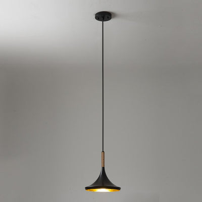 Product Image: Pendant Lodi Small 1 Lamp Matte Black/Walnut Metal