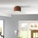 Ceiling Light Tambo Peter Morelli Semi-Flushmount 1 Lamp Dark Walnut/Weathered Brass Acrylic Diffuser