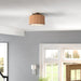 Ceiling Light Tambo Peter Morelli Semi-Flushmount 1 Lamp Natural Ash/Weathered Brass Acrylic Diffuser