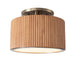 Ceiling Light Tambo Peter Morelli Semi-Flushmount 1 Lamp Natural Ash/Weathered Brass Acrylic Diffuser