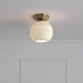 Ceiling Light Moraga Herve Saintonge Semi-Flushmount 1 Lamp Weathered Brass/Bone