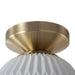 Ceiling Light Moraga Herve Saintonge Semi-Flushmount 1 Lamp Weathered Brass/Bone