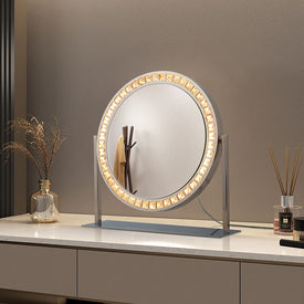 Mirror Marilyn 20 Inch Chrome Vanity Top with LED Round
