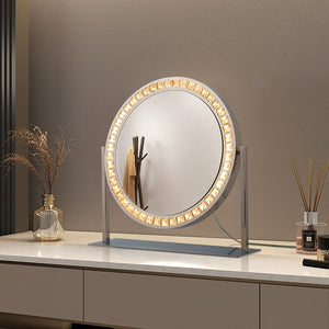 Mirror Marilyn 20 Inch Chrome Vanity Top with LED Round