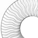 Wall Mirror Sunburst 36 Inch Brushed Nickel Set of 2 Round