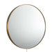 Wall Mirror Carnival Jon Gilmore 36 Inch Brushed Brass 3D with LED Round