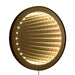 Wall Mirror Carnival Jon Gilmore 36 Inch Brushed Brass 3D with LED Round