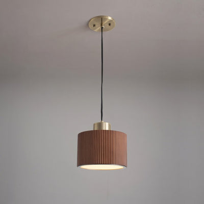 Product Image: Pendant Tambo 1 Lamp Dark Walnut/Weathered Brass Hand Laid