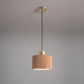 Pendant Tambo 1 Lamp Natural Ash/Weathered Brass Hand Laid
