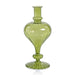 Vase Vellum Spiral Decorative 1 Set of 2 Green Borosilicate Glass