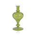 Vase Vellum Spiral Decorative 1 Set of 2 Green Borosilicate Glass