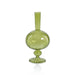 Vase Vellum Spiral Decorative 2 Set of 2 Green Borosilicate Glass