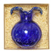 Vase Hibiscus Bud Blue Glass