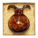 Vase Hibiscus Bud Brown Glass