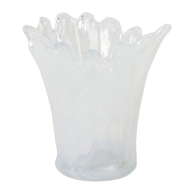 Vase Onda Short White Glass