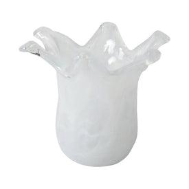 Vase Onda Petite White Glass