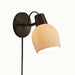 Sconce Petaluma Alex Brokamp 1 Lamp Matte Black/Bone Bone Porcelain
