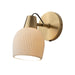 Sconce Petaluma Alex Brokamp 1 Lamp Weathered Brass/Bone/White Bone Porcelain