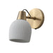 Sconce Petaluma Alex Brokamp 1 Lamp Weathered Brass/Bone/White Bone Porcelain