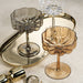 Glassware Set Reinhard Handblown Coupe Gray Glass