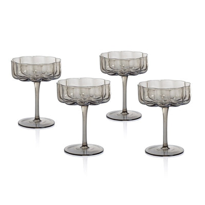 Product Image: Glassware Set Reinhard Handblown Coupe Gray Glass
