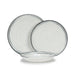 Dinnerware Set Water's Edge 12PC Off White/Navy Porcelain