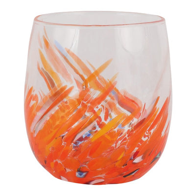 Product Image: Tumbler Chiara Short Orange Glass 14 Ounce