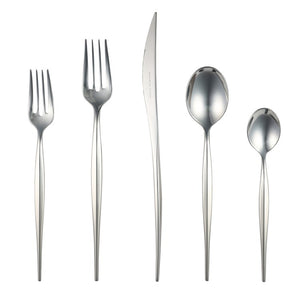 Flatware Place Setting Natura 5PC Glossy Stainless Steel Dishwasher Safe